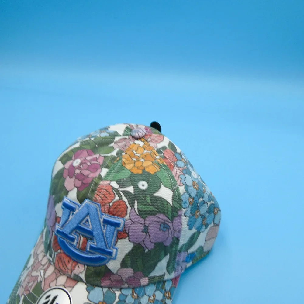 '47 Hat Womens Adjustable Clean Up Auburn Tigers Floral Multi Color Cotton Cap‎